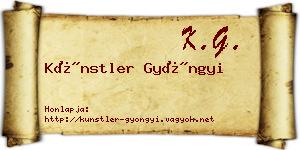 Künstler Gyöngyi névjegykártya